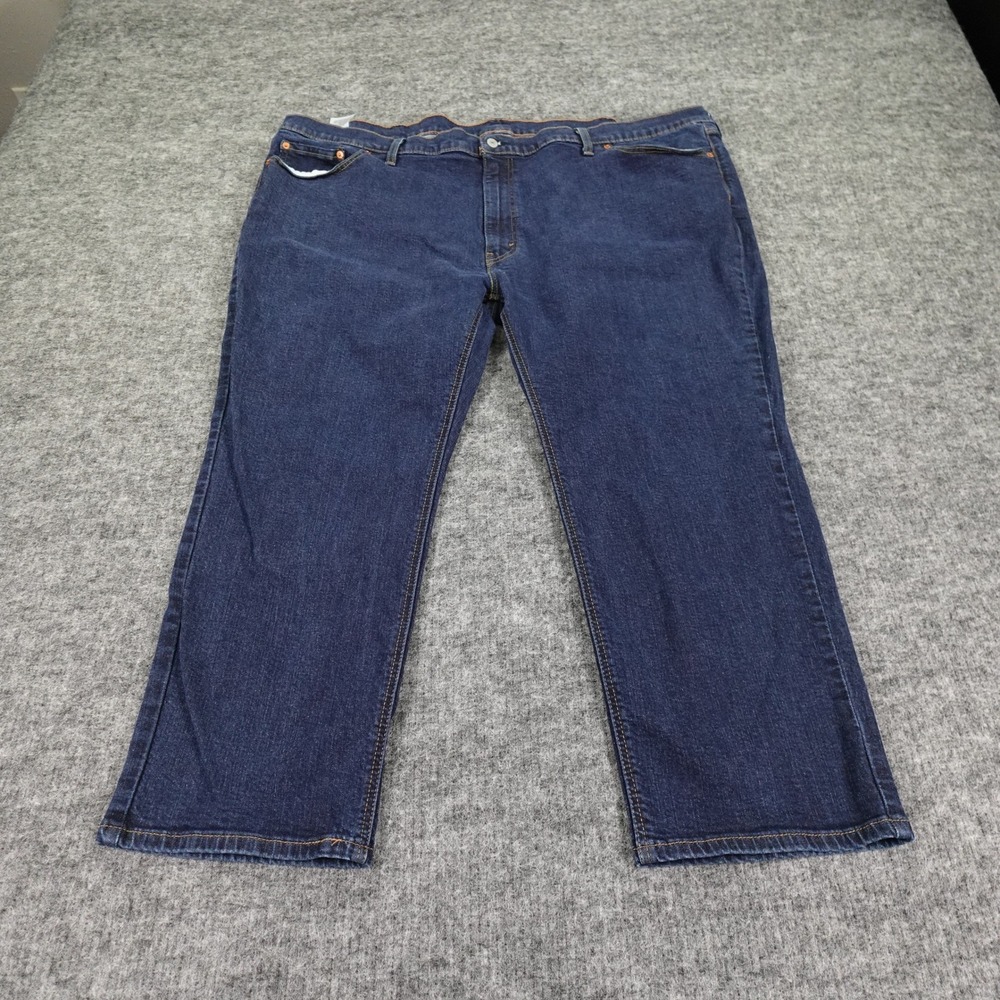 Levi's 541 Jeans Mens 54x29 Blue Dark Wash Denim Athletic‎ Fit Stretch (49x26)